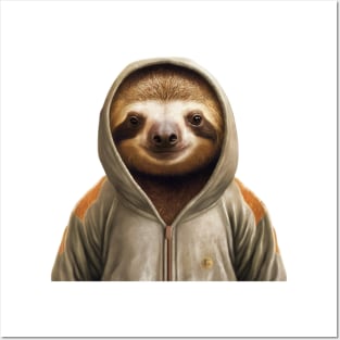 Sloth in a tracksuit Posters and Art